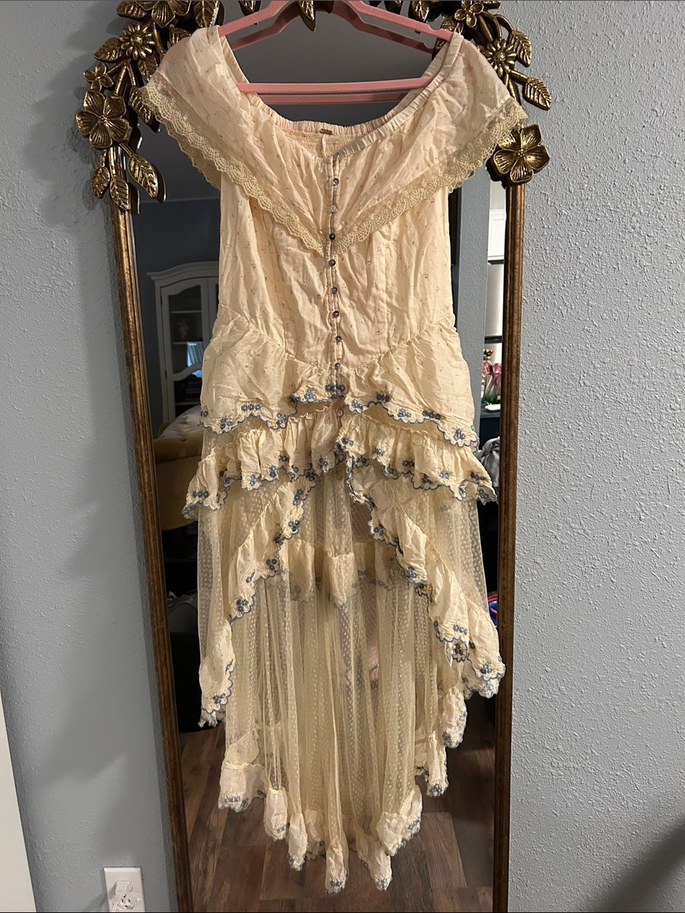 Free People NWOT Falling For You Maxi Top Size M - Picture 3 of 4